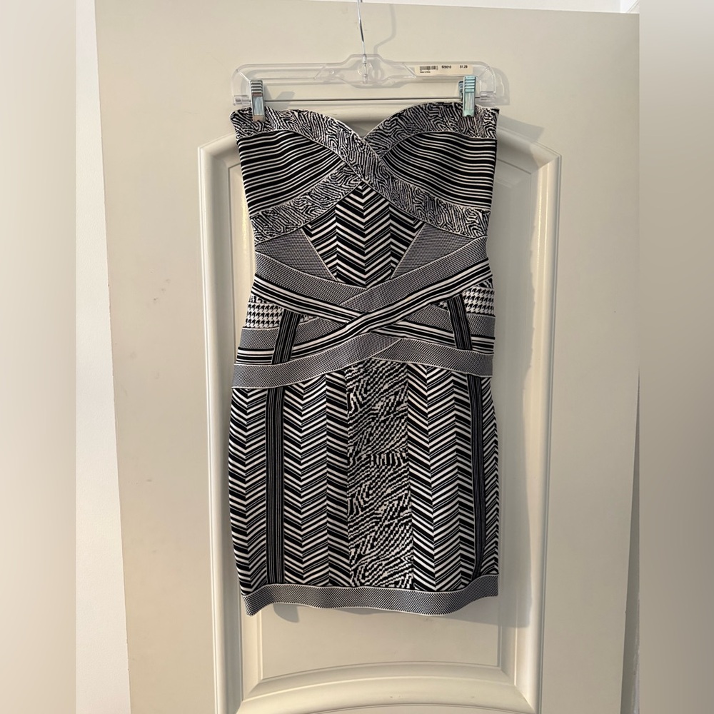 Herve Lagere Black and Gray Tribal Women's Dress